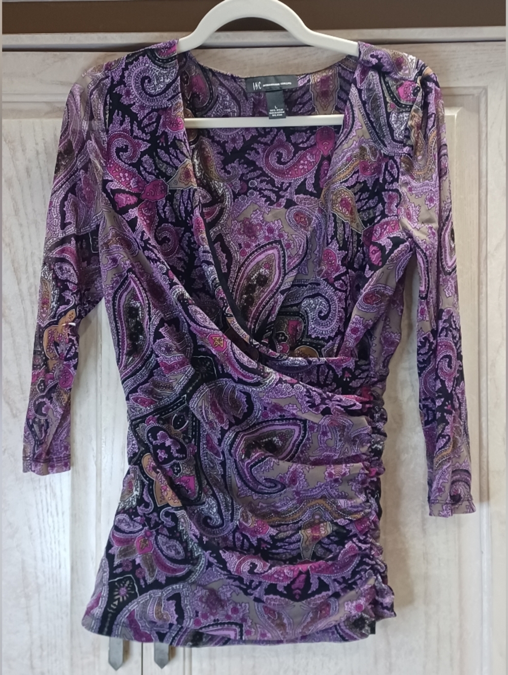Y2k Vibes Purple Paisley INC Top
